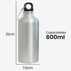 Squeeze Garrafa Personalizada Com Letra Inicial e Nome Floral 600ml