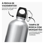 Squeeze Garrafa Personalizada Com Letra Inicial e Nome Floral 600ml