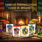 Caneca Personalizada Harry Potter Casas de Hogwarts