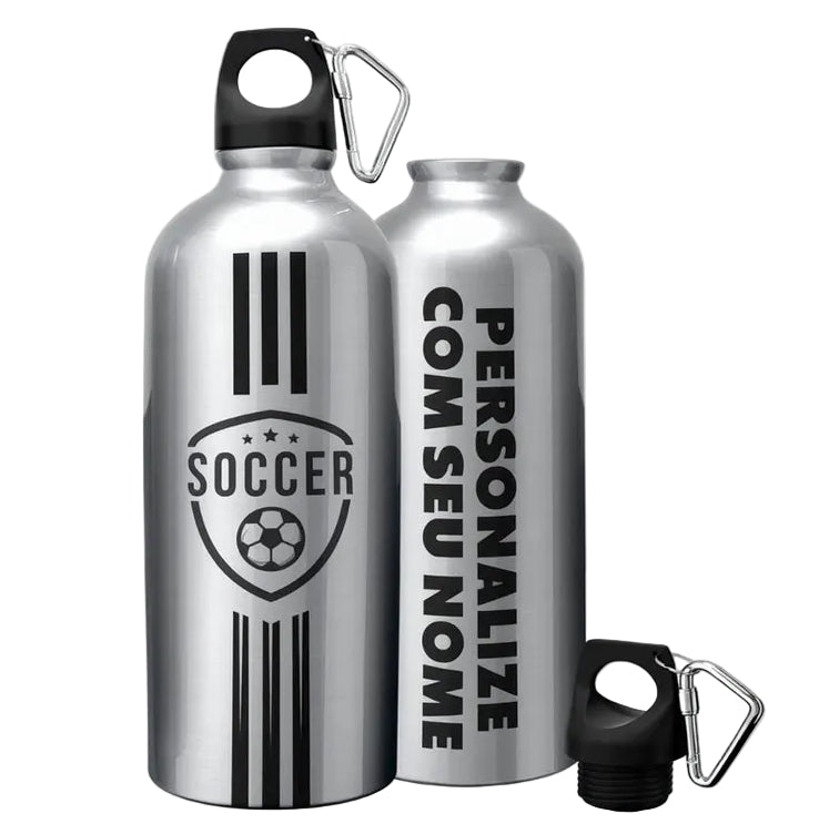Garrafa Squeeze Times de Futebol Personalizada com Nome 600ML