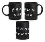 Caneca Preta Série Friends Personalizada Com Nome