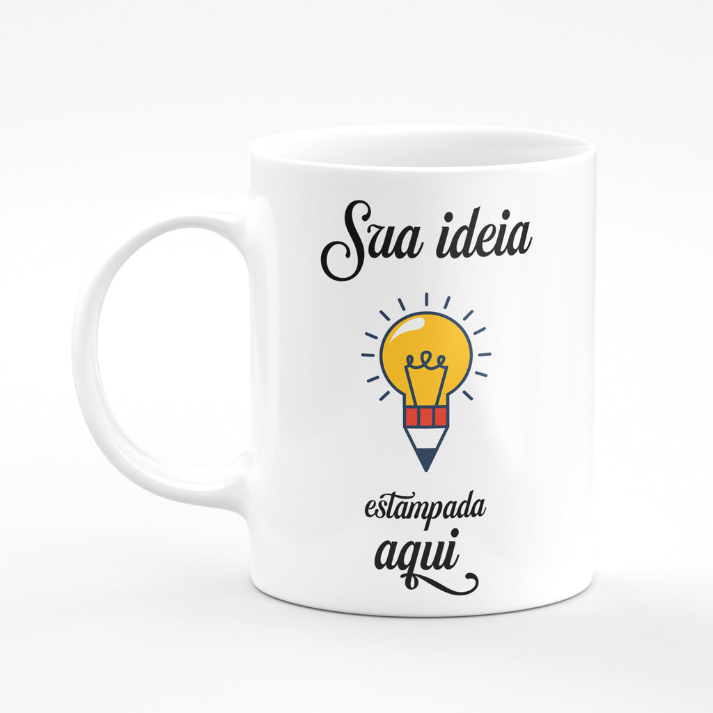 Caneca Personalizada Do Seu Jeito com Foto ou Logo - Várias Cores