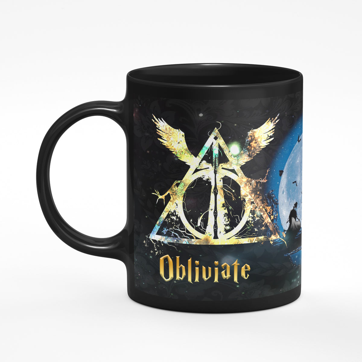 Caneca Harry Potter Obliviate Reliquias Da Morte C/ Nome