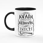 Caneca Harry Potter Avada Kedavra B*tch Alça Preta