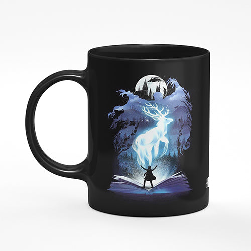 Caneca Preta Harry Potter Expecto Patronum