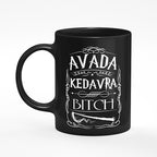 Caneca Preta Harry Potter Avada Kedavra B*tch
