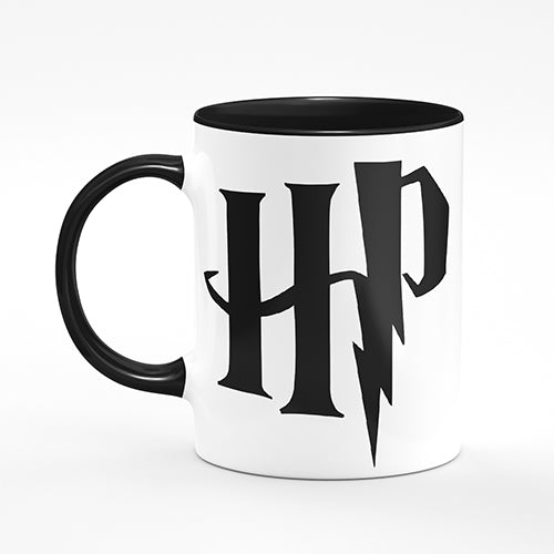Caneca Cerâmica Harry Potter Basic Alça Preta