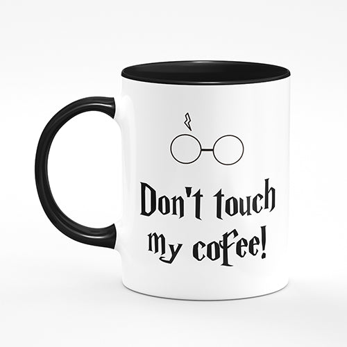 Caneca Harry Potter Don't Touch My Coffee Alça Preta