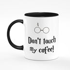 Caneca Harry Potter Don't Touch My Coffee Alça Preta