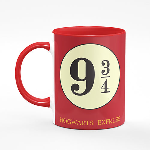 Caneca Harry Potter Hogwarts Express 9 3/4 Alça Vermelha