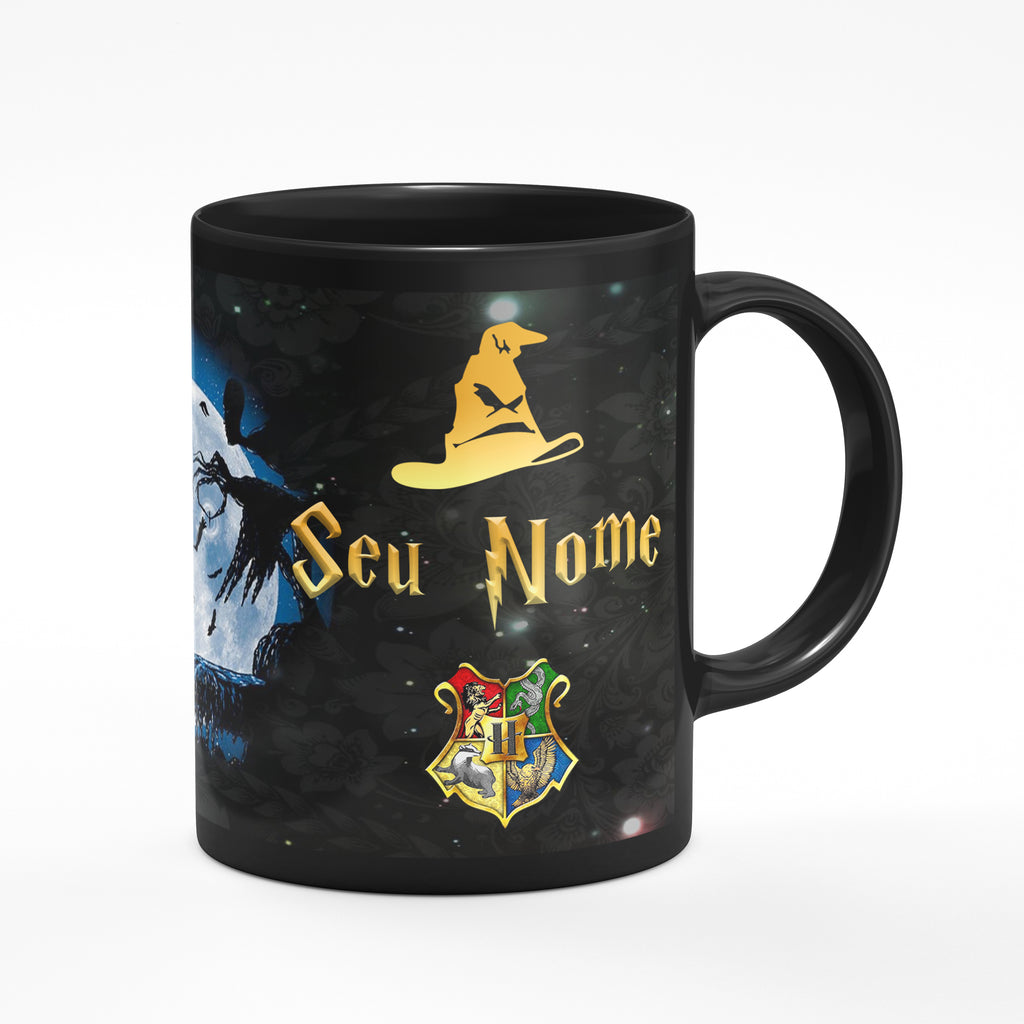 Caneca Harry Potter Obliviate Reliquias Da Morte C/ Nome