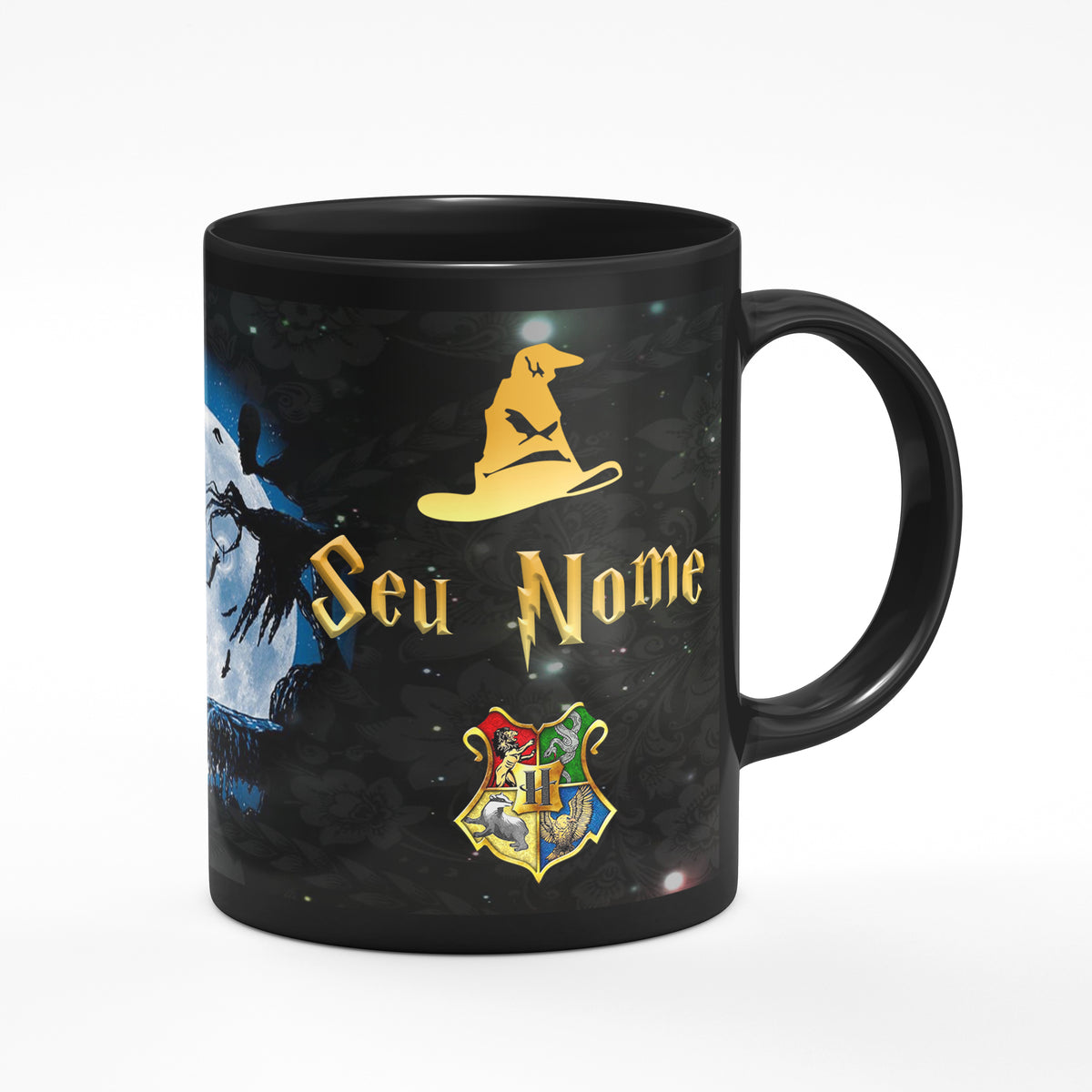 Caneca Harry Potter Obliviate Reliquias Da Morte C/ Nome