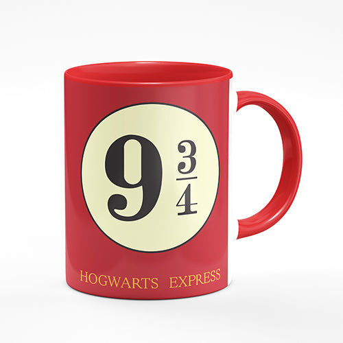 Caneca Harry Potter Hogwarts Express 9 3/4 Alça Vermelha