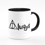 Caneca Harry Potter Deathly Hallows Always Alça Preta