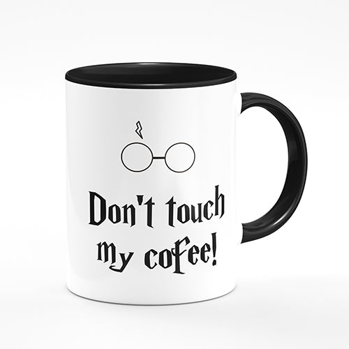 Caneca Harry Potter Don't Touch My Coffee Alça Preta