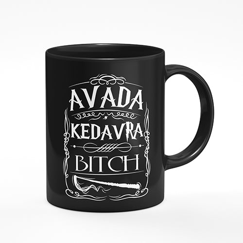 Caneca Preta Harry Potter Avada Kedavra B*tch