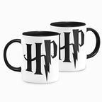Caneca Cerâmica Harry Potter Basic Alça Preta